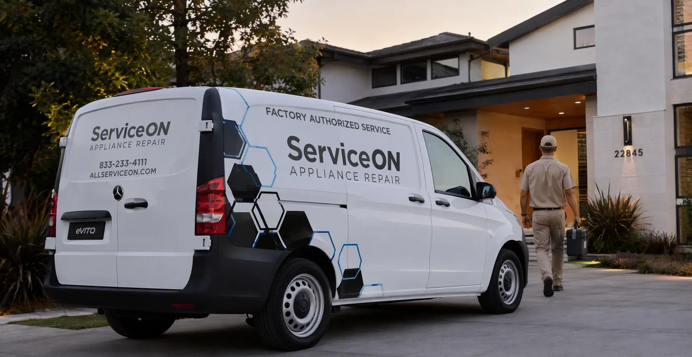 ServiceON technician arriving on site