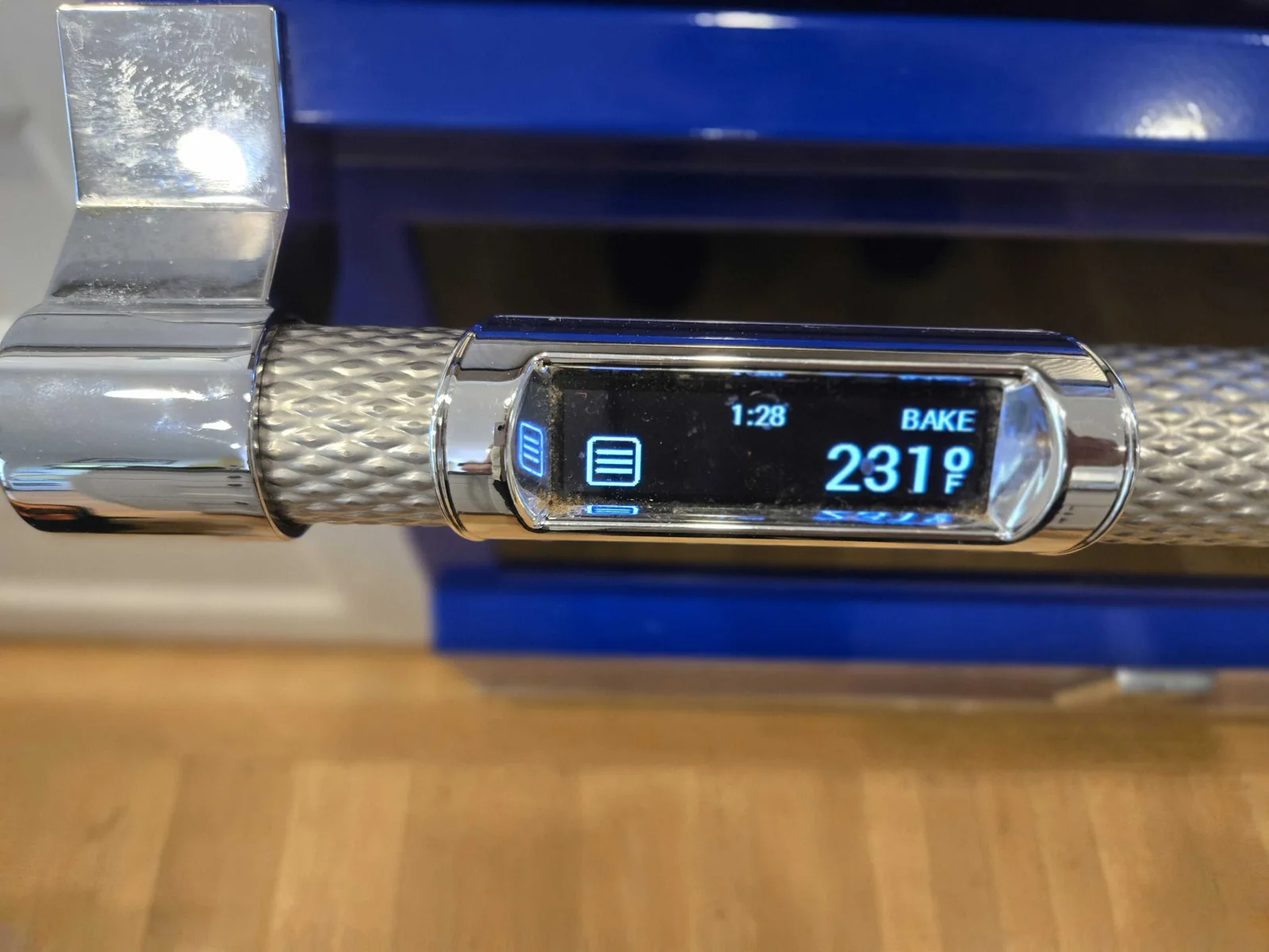 Hestan oven control display.