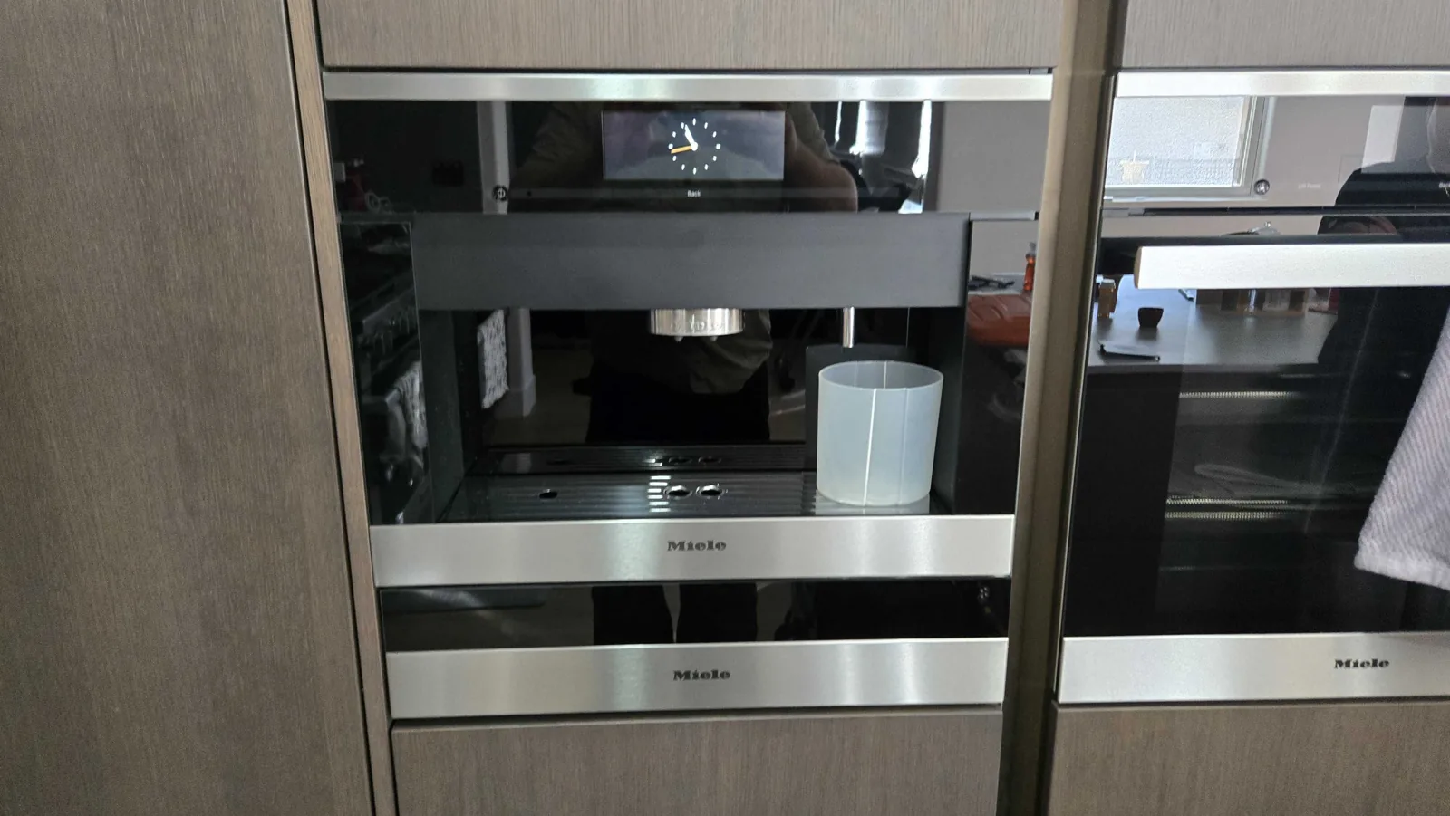 Built-in Miele coffee system.