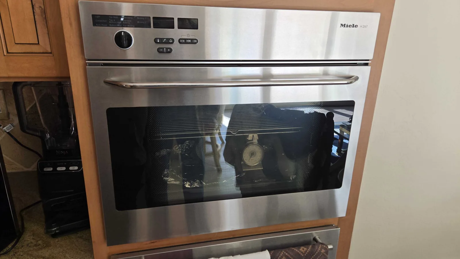 Built-in Miele oven.